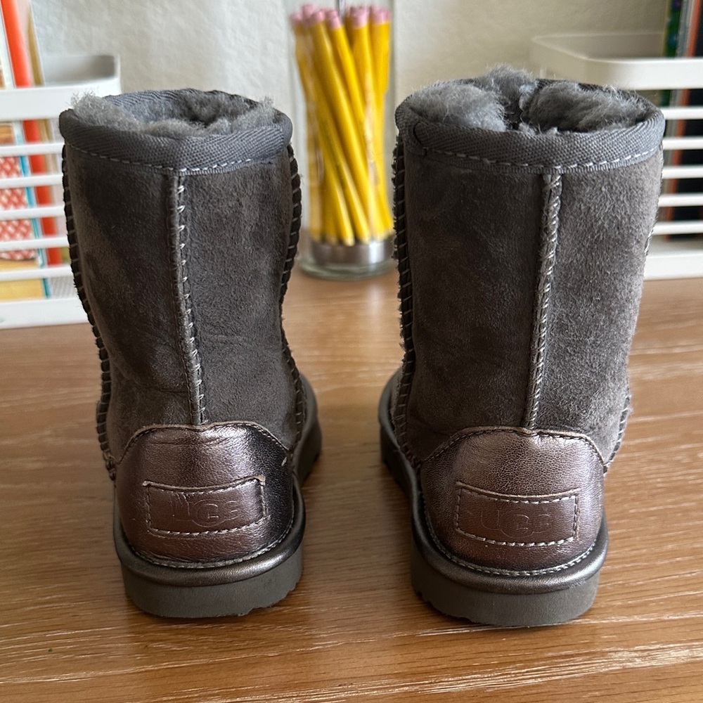 UGG Kids Gray Boots - Picture 2 of 4